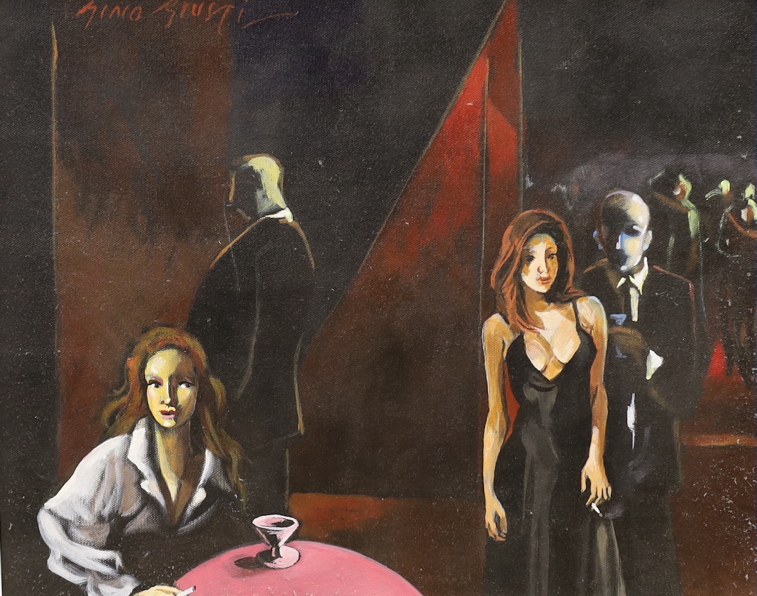Gino Giuni?, oil on canvas, 'The Nightclub', 2004 39x49cm